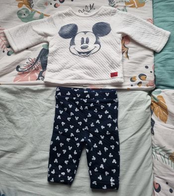 Ensemble matelassé mickey 3 mois