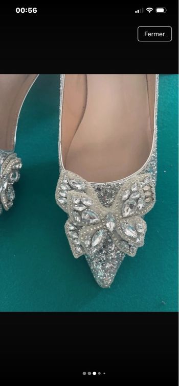 Chaussures du mariage argente taille 40 