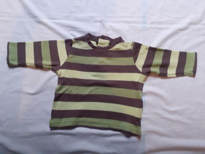 Sweet rayé marron, vert et vert clair