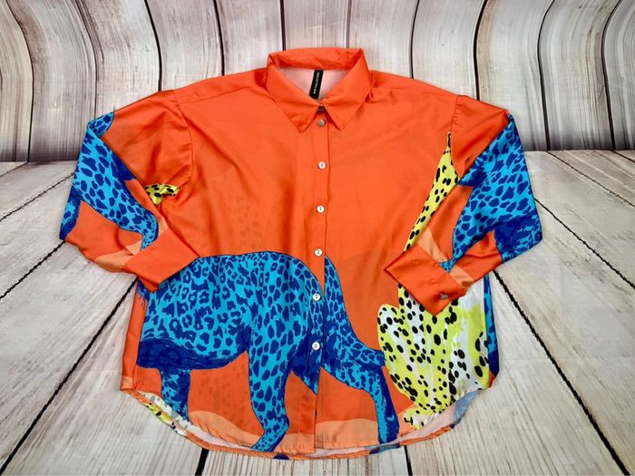 Chemise femme fluide et satinée léopard boutique italienne - photo numéro 3