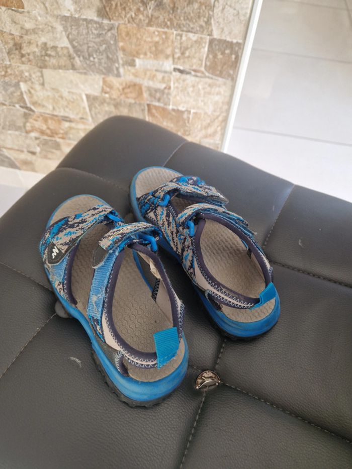 1 paire sandale bleu gris  mesure semelle 21 - photo numéro 2