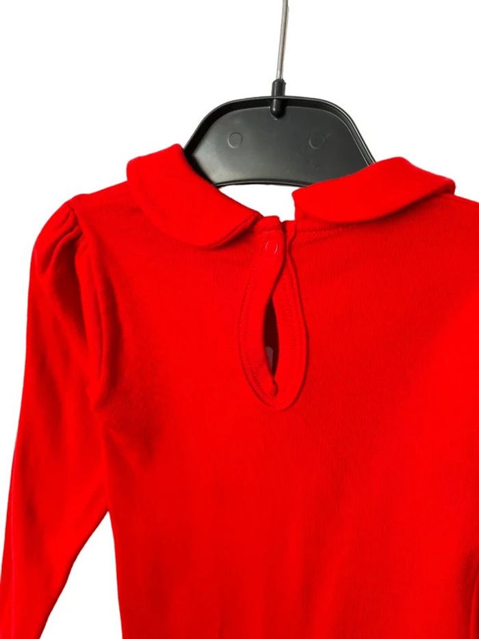 Body manches longues rouge à col claudine - Petit Bateau 18 mois - photo numéro 5