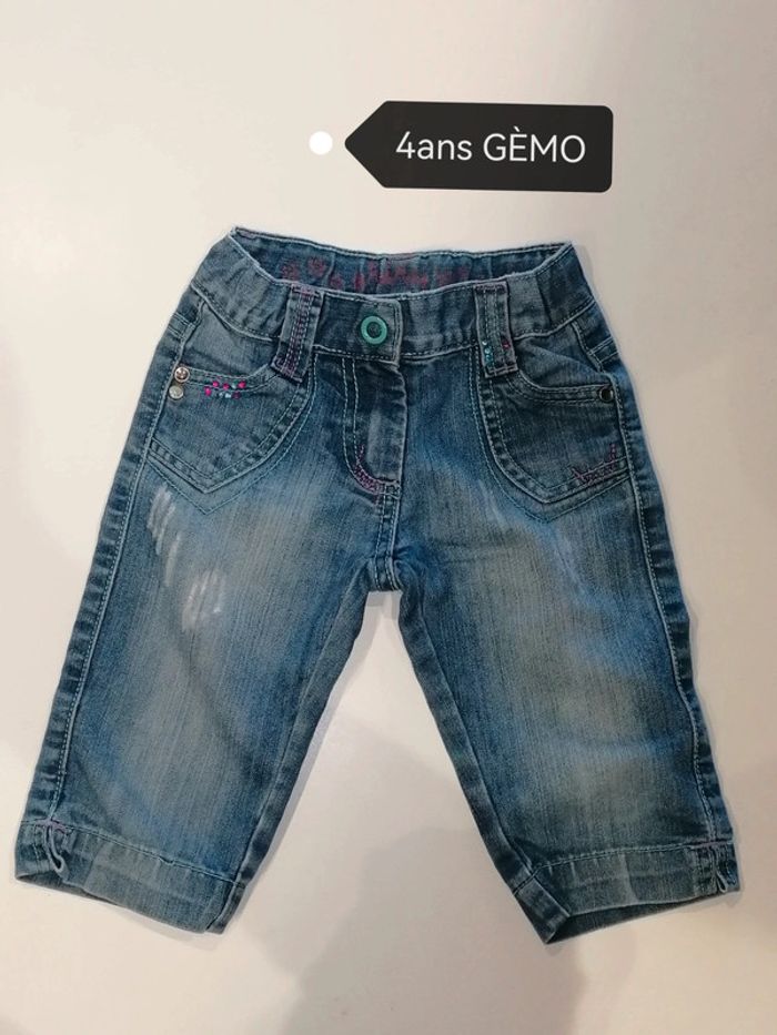 Bermudas jeans et strass 4ans Gèmo
