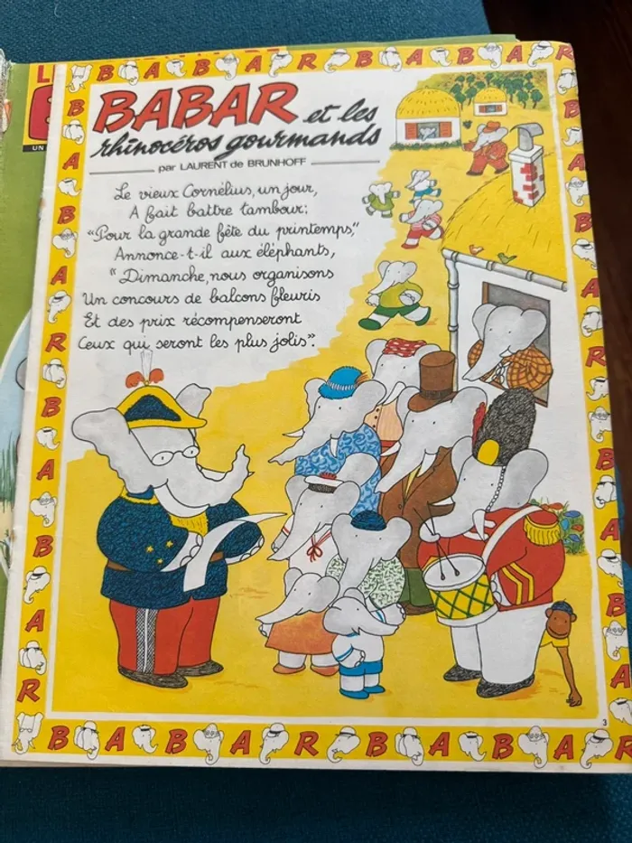 Recueil livre album ancien vintage Le Journal de Babar N1 numéro 1 bleu magazine - photo numéro 5