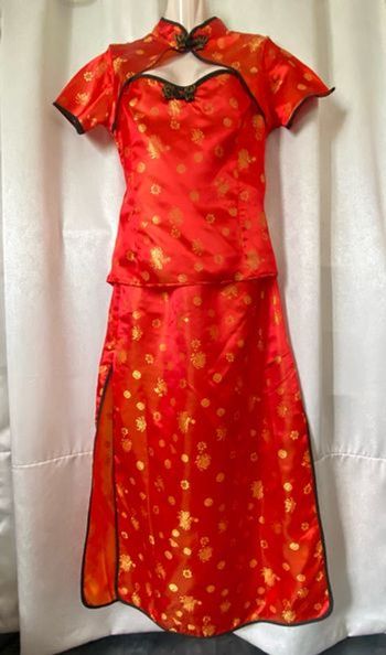 Déguisement Chinoise tunique et jupe taille unique adulte