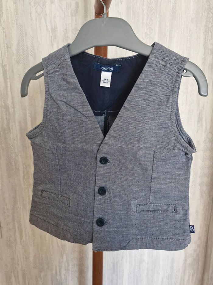 🎯 Gilet garçon - Okaïdi - Taille 3 ans - Coton/Elasthanne
