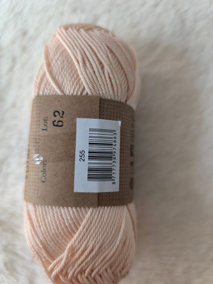 2 pelotes coton couleur peau nude - photo numéro 3