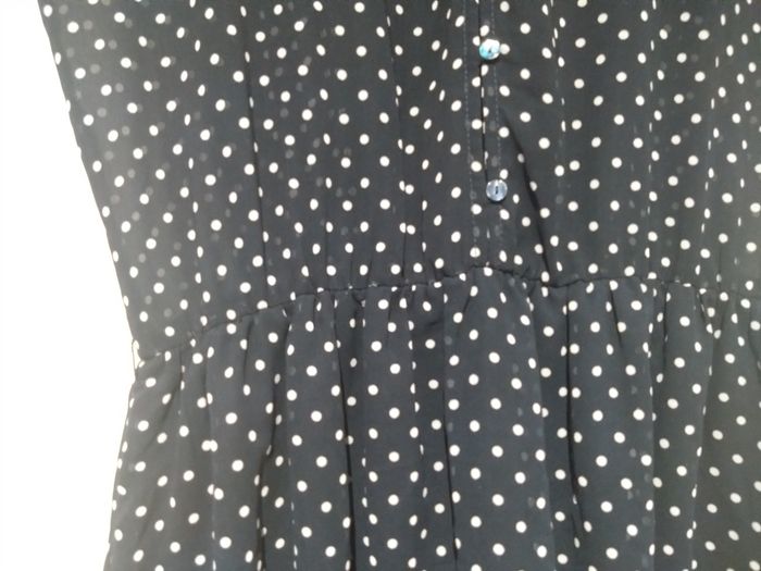 Robe légère à pois bleue L - photo numéro 4