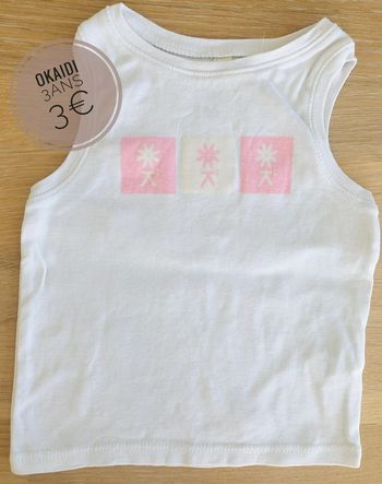 Débardeur Okaidi blanc en 3ans