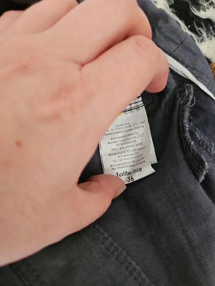 Pantalon gris en lin cache cache - photo numéro 4