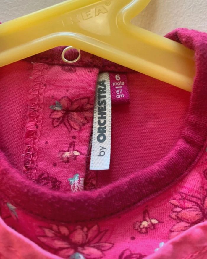 Combinaison Robe Orchestra Rose Foncé 6 Mois - photo numéro 2