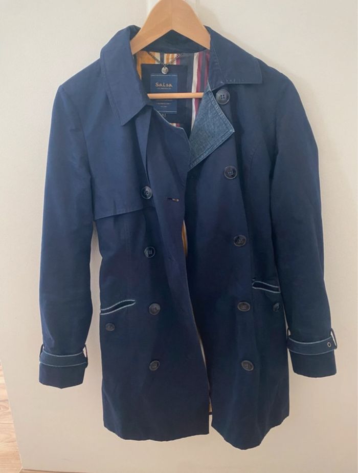 Trench bleu marine salsa - photo numéro 4