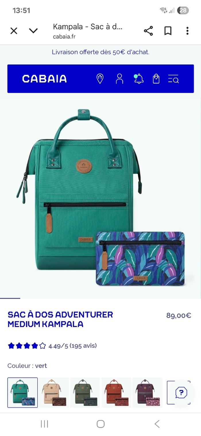 Sac a dos cabaia - photo numéro 5