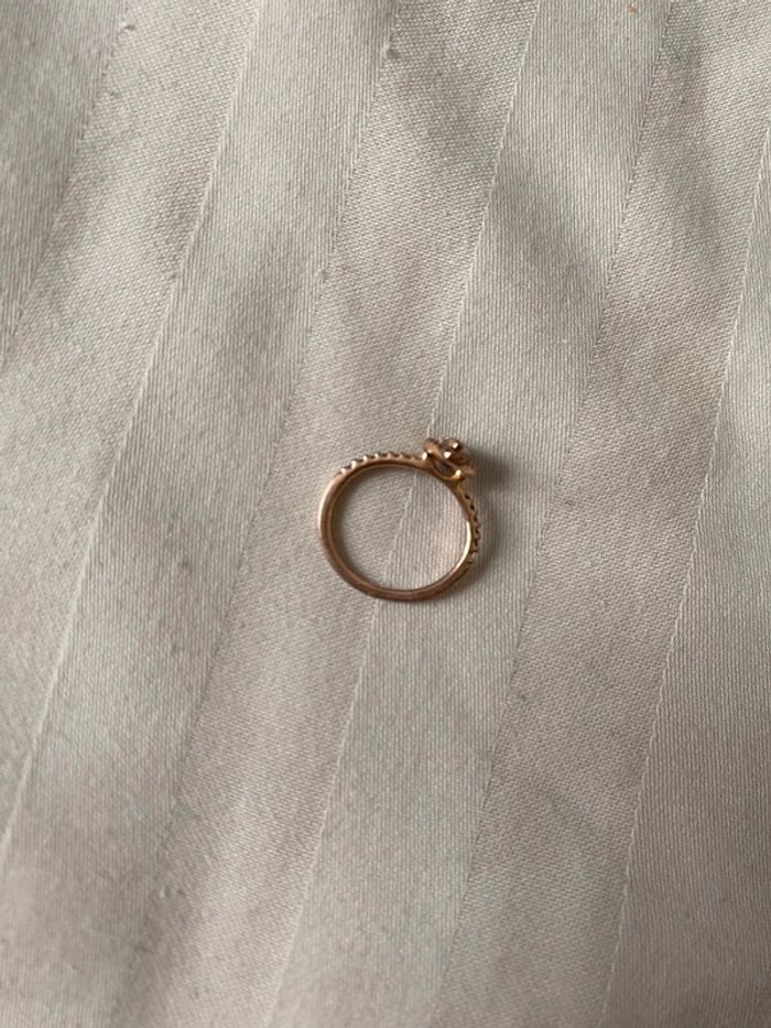 Bague Pandora Timeless Halo Poire Scintillant – Plaqué or rose – Taille 52 - photo numéro 4
