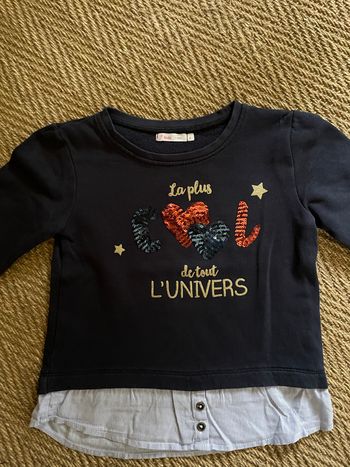 Sweat effet 2 en 1 fille Gémo 6 ans