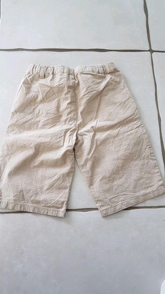 Bermuda beige à carreaux vertbaudet - photo numéro 3