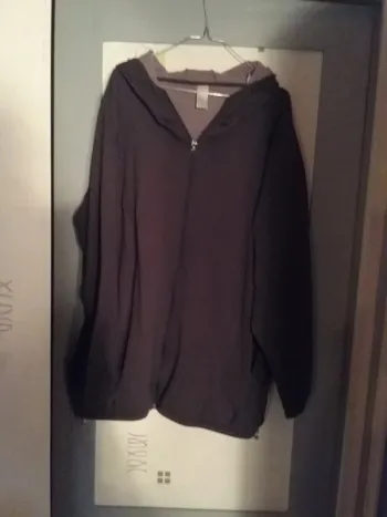 Sweat zippé capuche gris