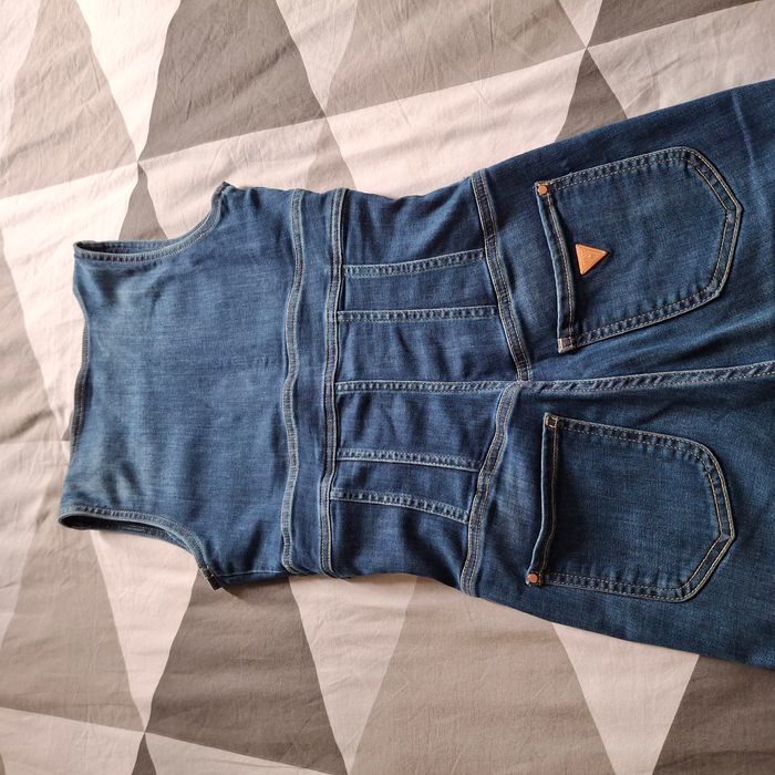 Combinaison en jean bleu - Guess - photo numéro 5