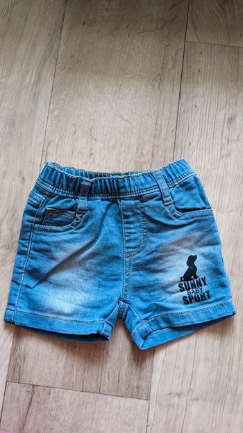 Short bébé 6 Mois bleu jean