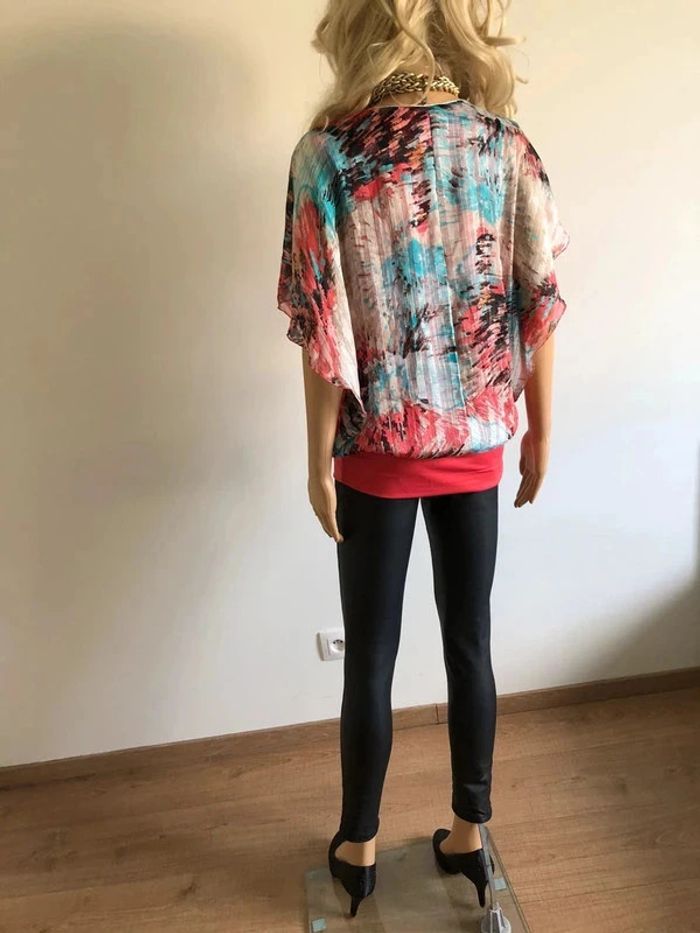 Blouse imprimée à manches courtes Jacqueline Riu taille 38 jamais portée - photo numéro 10