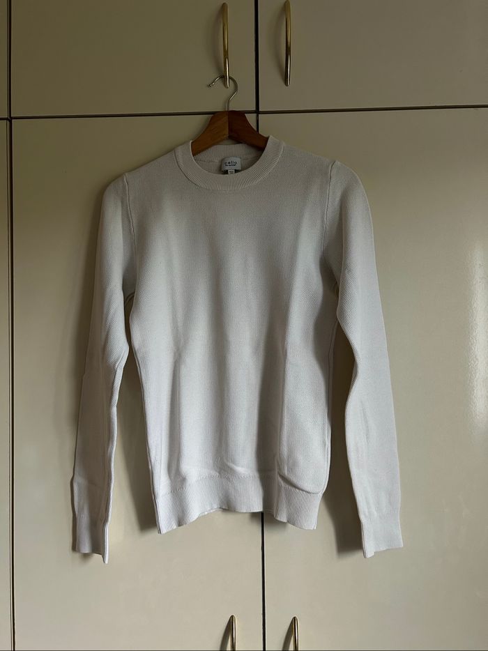 Pull léger blanc