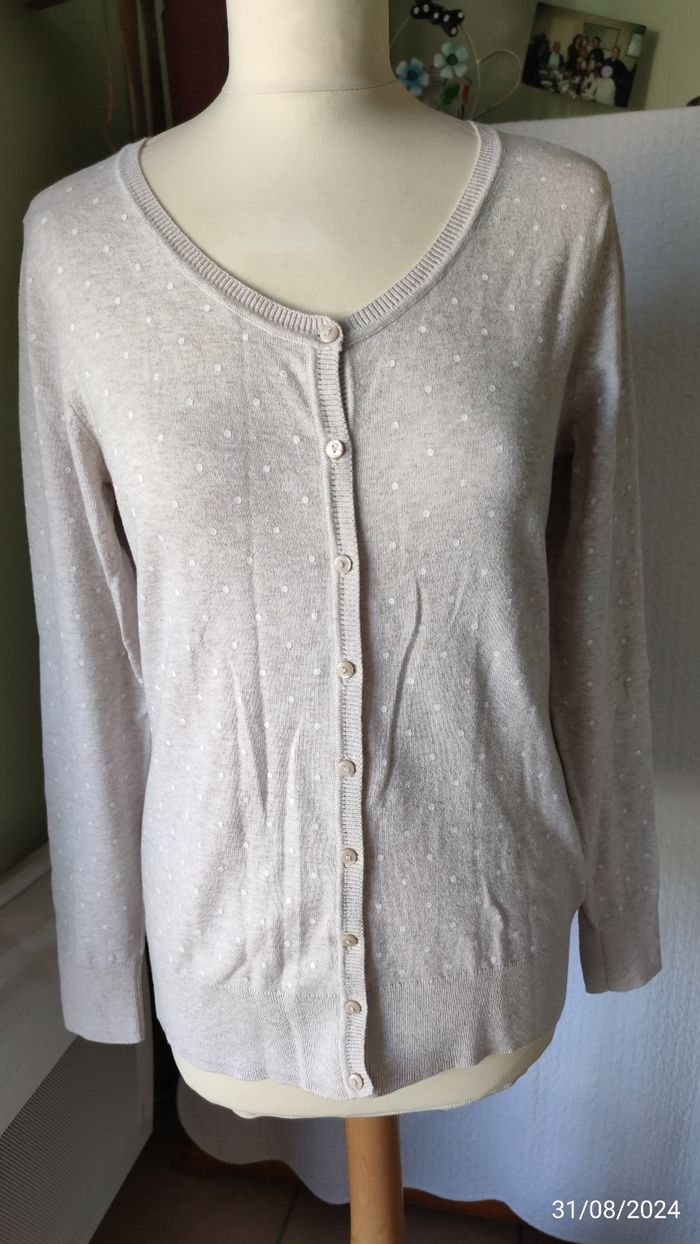 Cardigan beige manches longues - photo numéro 5