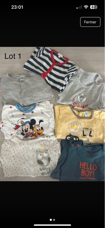 Lot pyjamas 9 mois