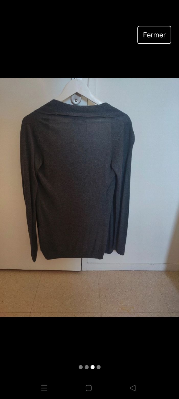 Gilet gris long - photo numéro 3