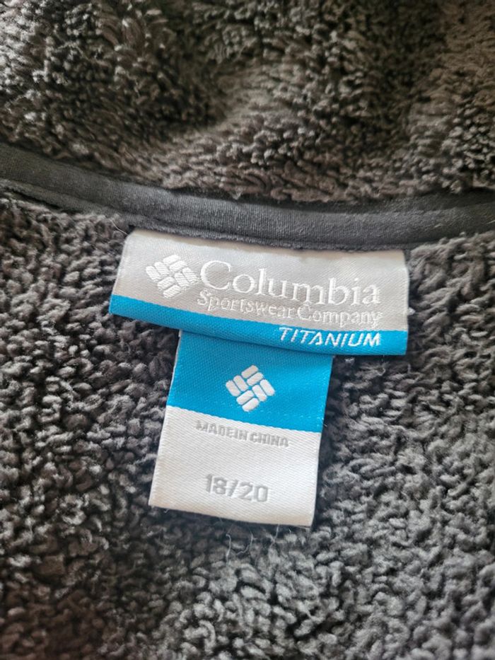 Veste technique Columbia noire intérieur polaire logo brodé - XL 18-20 - photo numéro 10