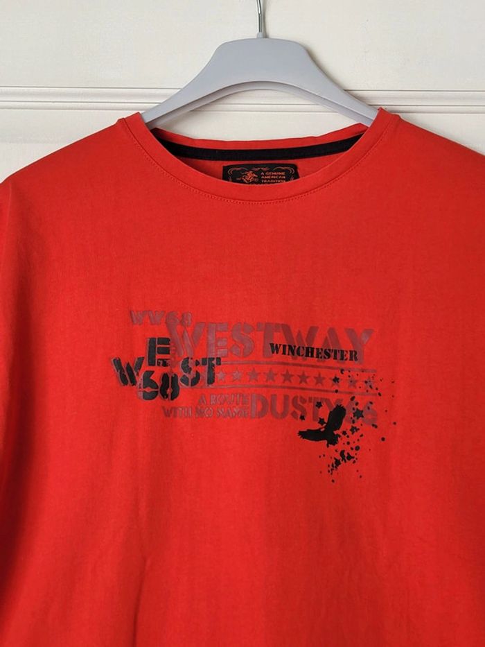 T-shirt 100% coton rouge Winchester - Comme neuf - photo numéro 2