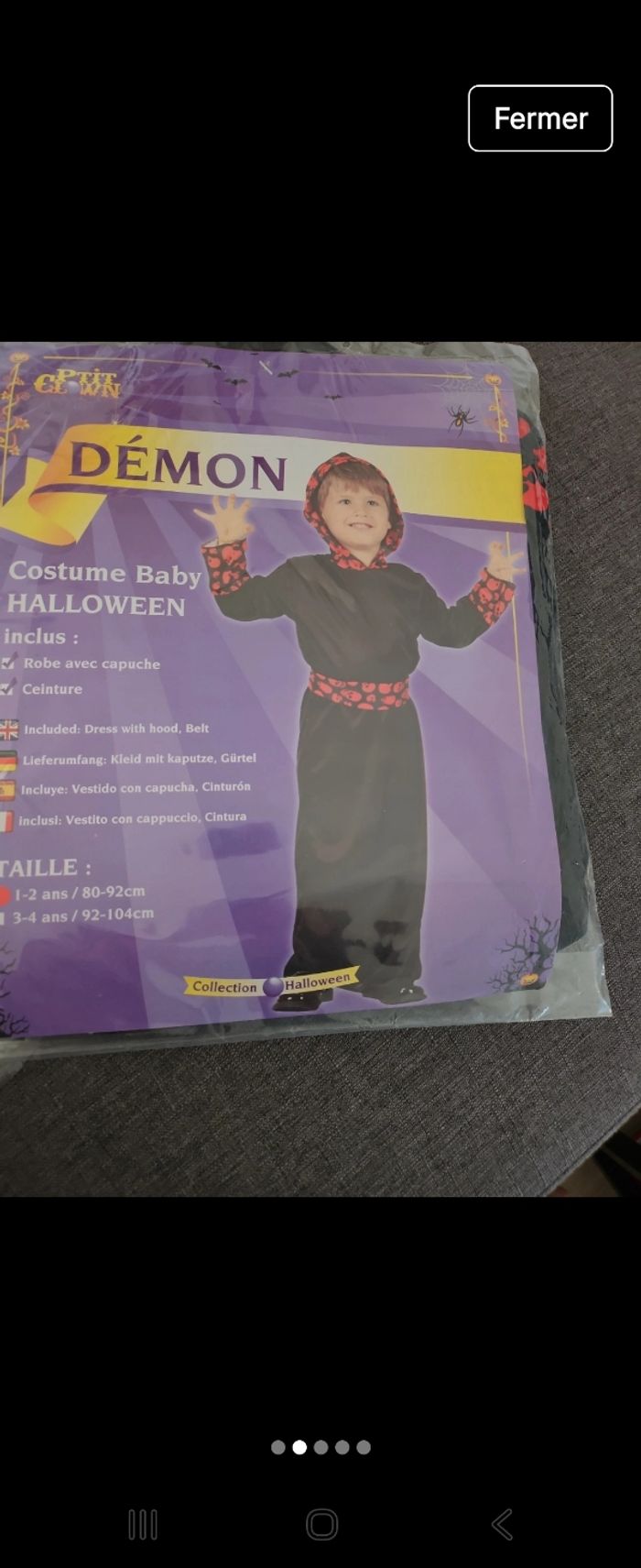 Déguisement garcon démon