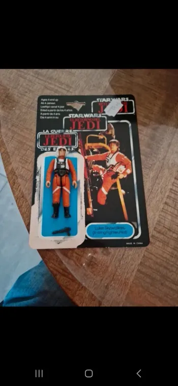Luke Skywalker x-wing polot 65 Back star wars Vintage