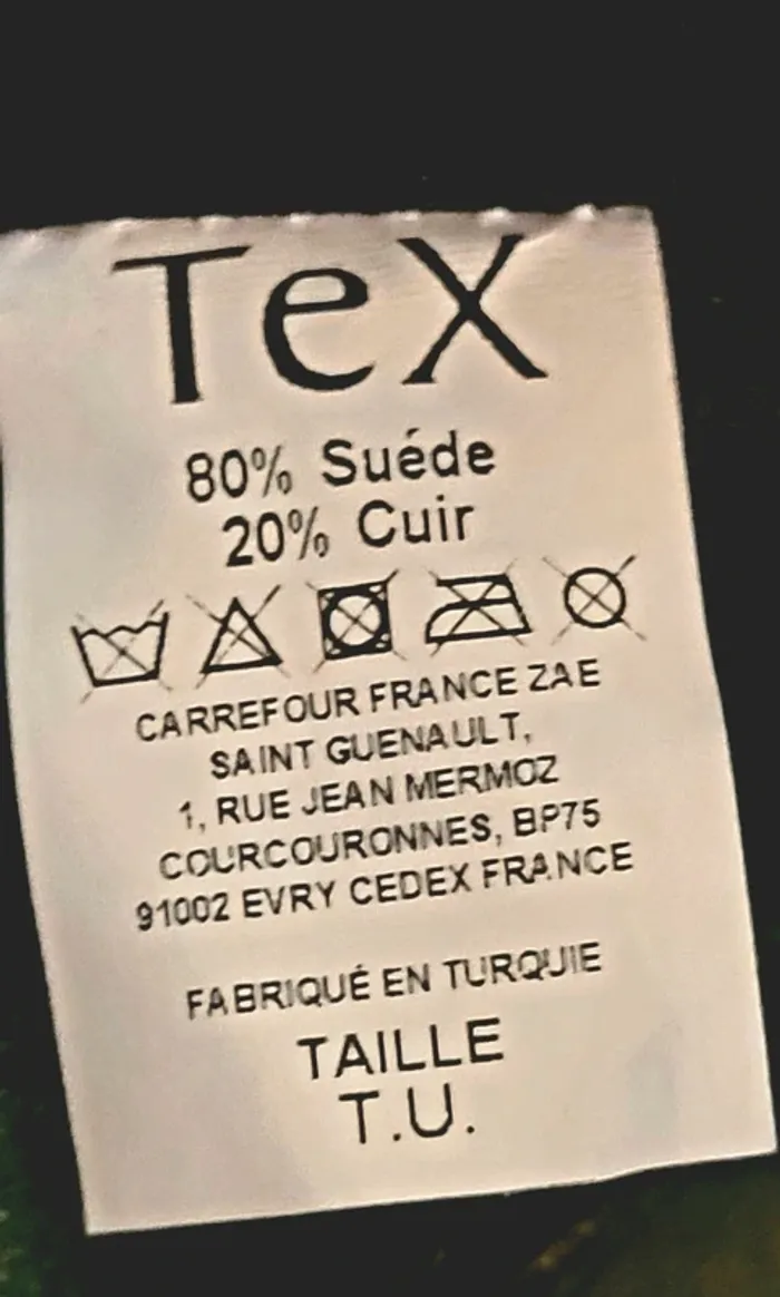 Sac suéde et cuir noir TeX neuf - photo numéro 9