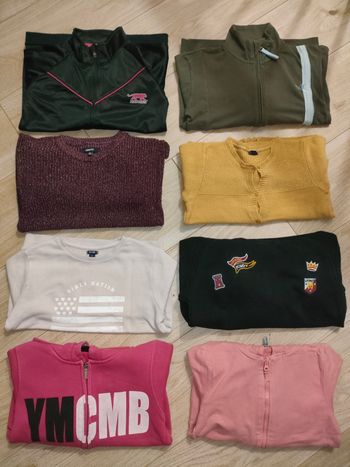 Lot 8 pull gilet sweat zippé 10 ans