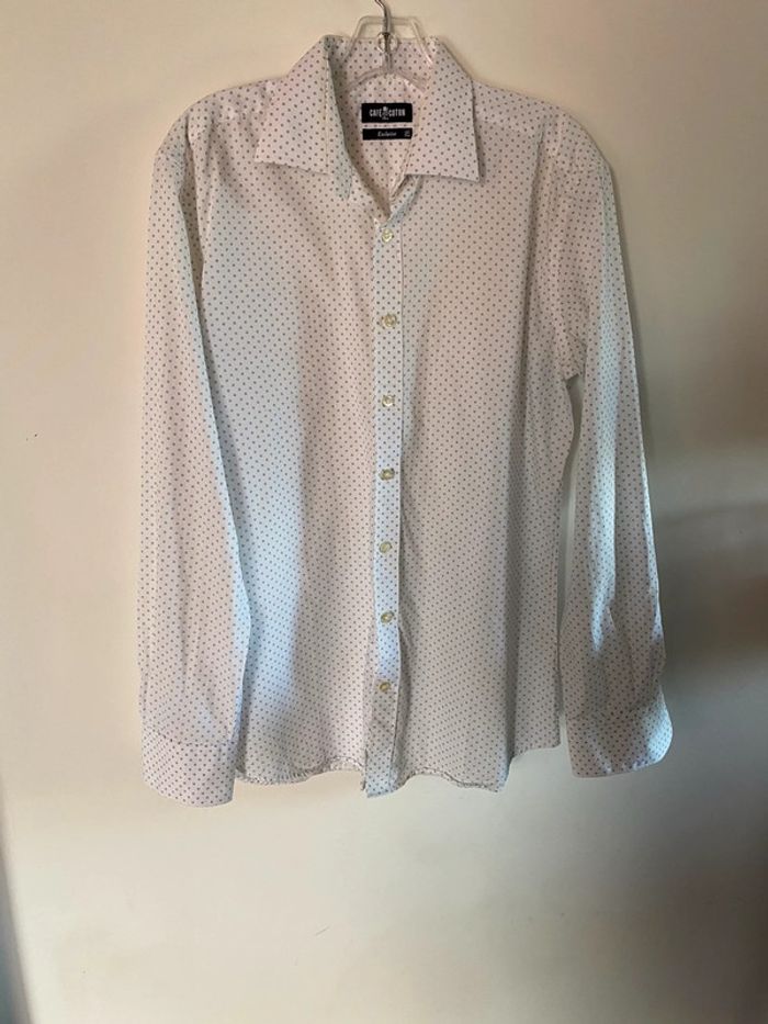 Chemise  cintrée café coton