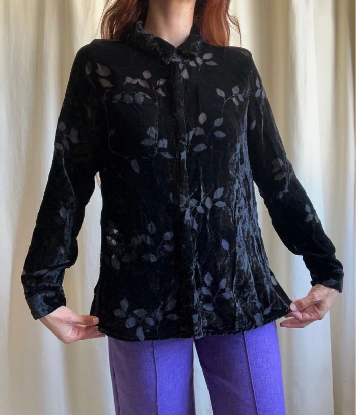 Chemise velours mesh Unisex Goth Vampire 90s - Taille M - photo numéro 3