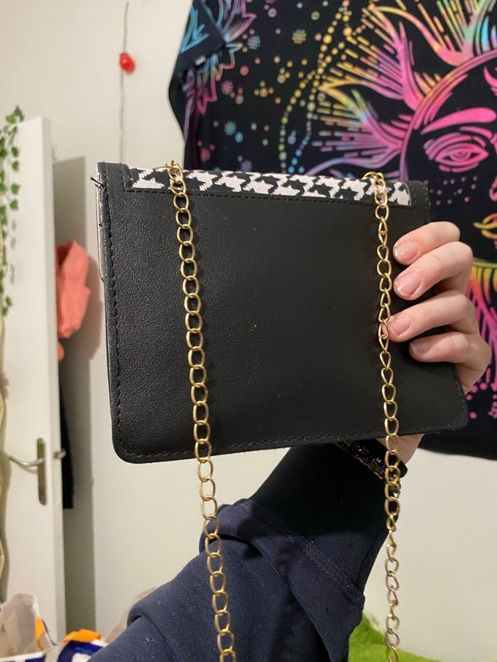 Sac à bandoulière pieds de poule - photo numéro 4