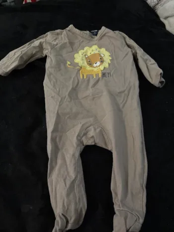 Pyjama fin bébé garçon lion 6 mois