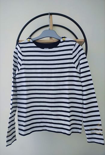 12 ans teeshirt épais ou sweat fin marinière petit bateau