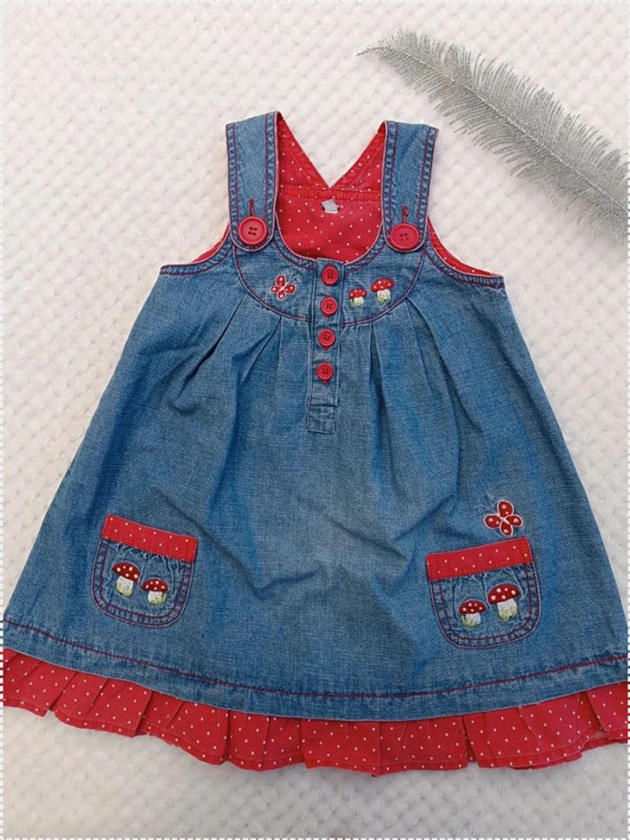 🔸Robe Salopette Jean La Halle – 18 Mois 🔸