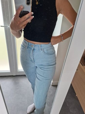 Jean bleu mom