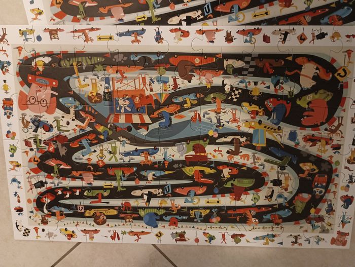 Magnifique puzzle d'observation 54 pièces rallye automobile de djeco - photo numéro 2