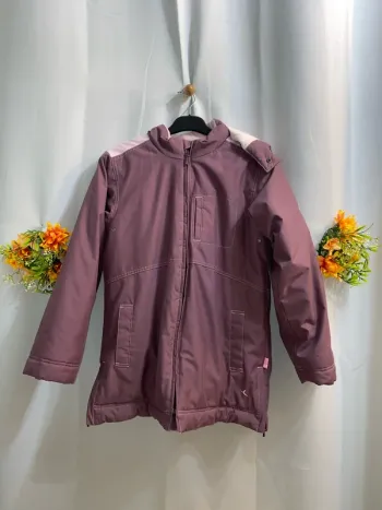 Anorak parka rembourré mauve Décathlon taille 12 ans - n83m