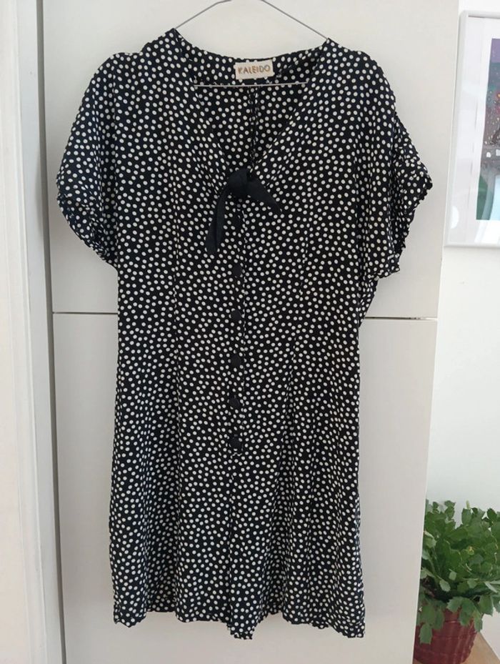 Combinaison combishort vintage viscose à pois - photo numéro 4