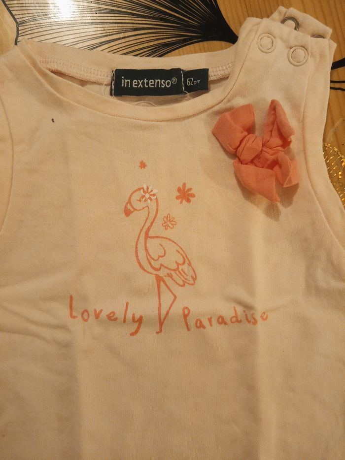 T-shirt "lovely paradise" _ T.62cm - photo numéro 2