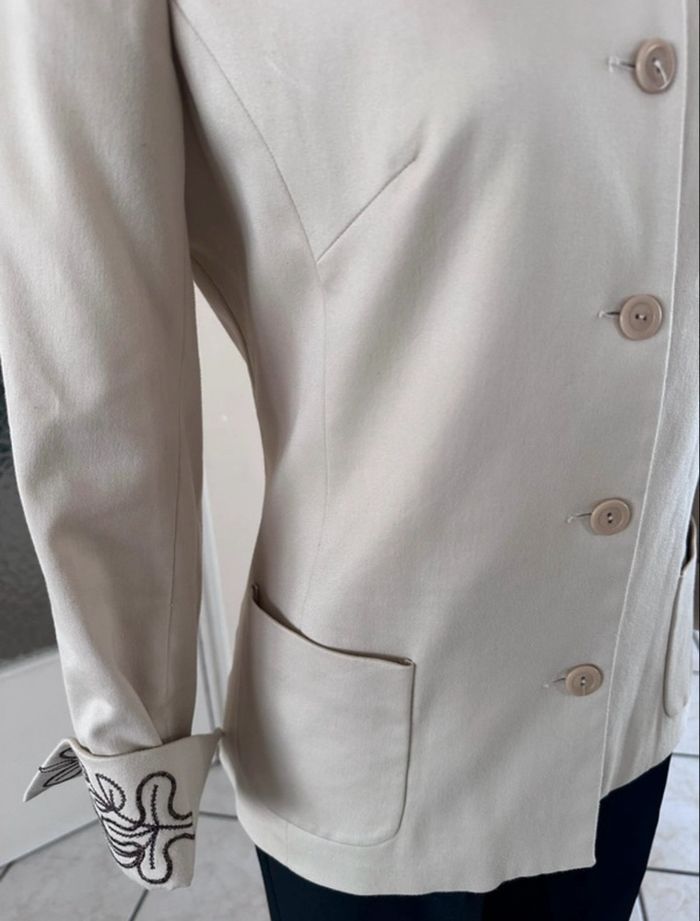 Veste blazer femme taille 38 beige sable Caroll - photo numéro 9