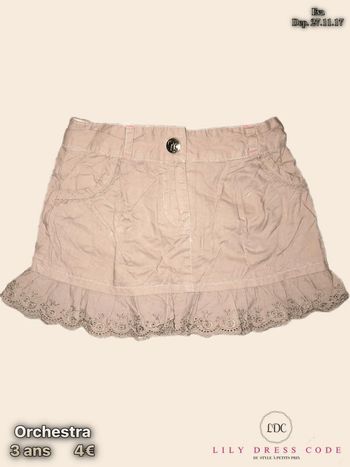 🍨 jupe courte beige brodée SOLDÉ -90% 🍨