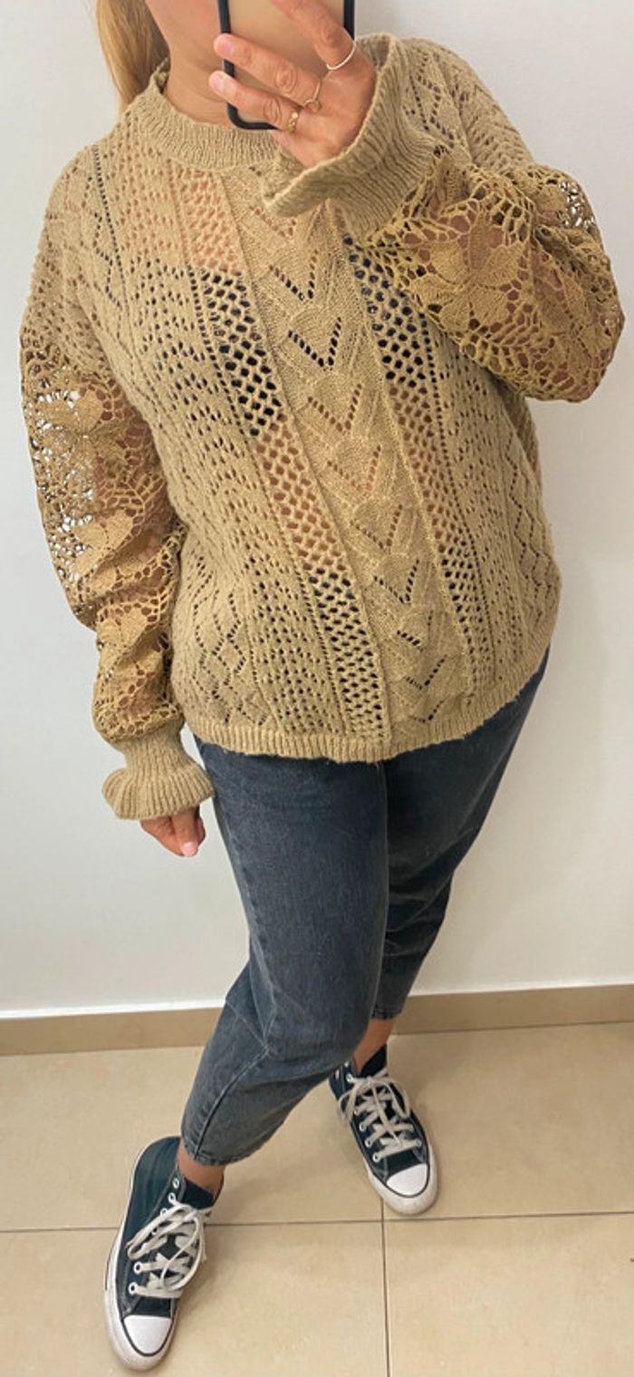 Superbe Pull Maille Ajourée Taille 38-40 - photo numéro 5