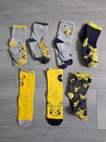 ​Lot de 7 paires de Chaussettes Pokémon Pikachu ⚡ Taille 31-34 Tres Bonne Etat