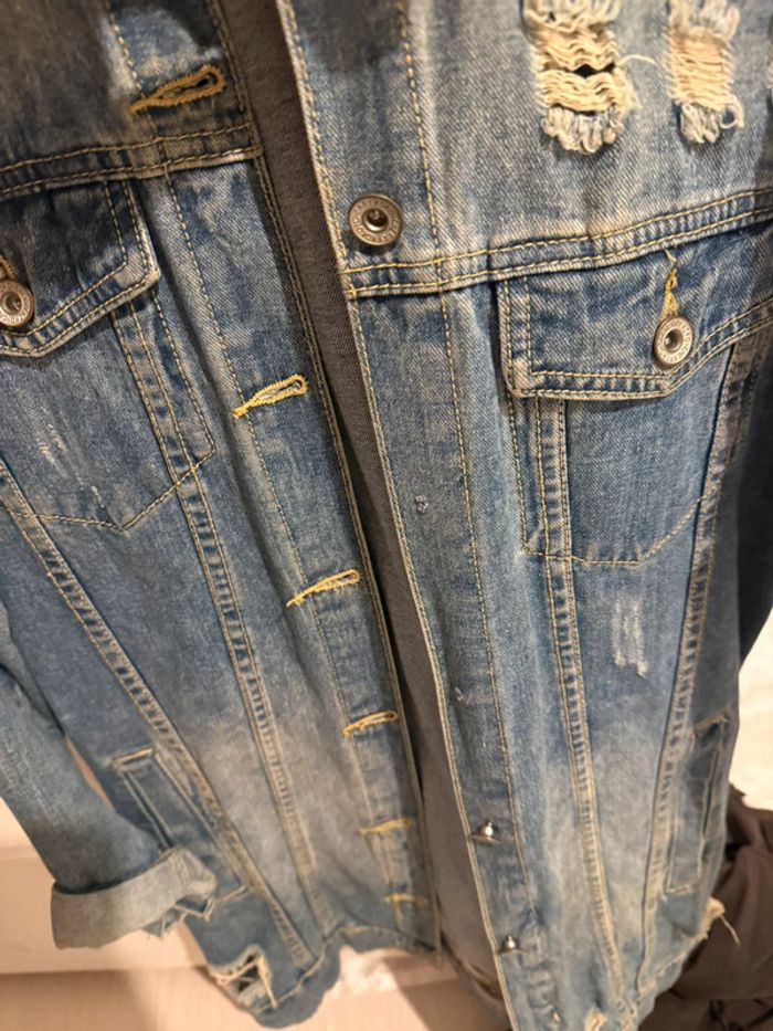 veste longue en jeans - photo numéro 3